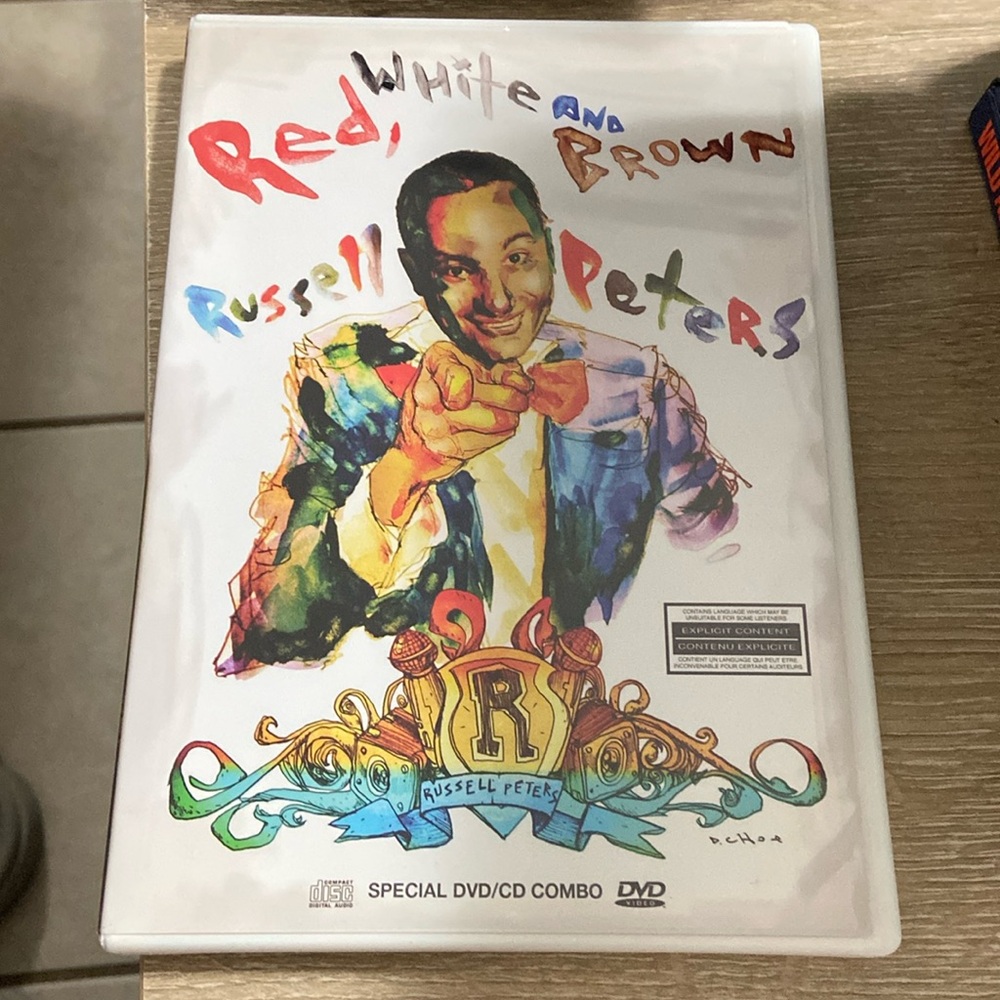 Red, Whitete and Brown Russell Peters Standup DVD